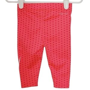 K1055 * Nike Girls Polka Dot Leggings Hot Pink Size 6/9M